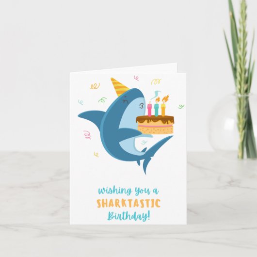 Sharktastic Puns Verjaardag Kaart (Voorkant)