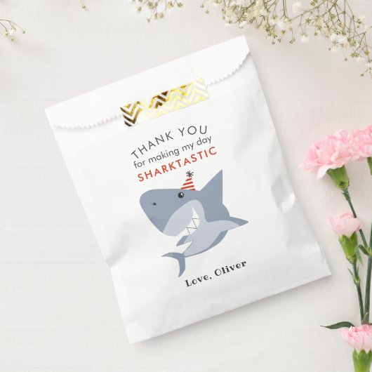 Sharktastic Verjaardag Dank u Bedankzakje (Gezegeld)