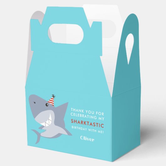 Sharktastic verjaardagsfeestje dank je bedankdoosjes (Geopend)