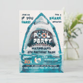 Sharktastic Zomer POOL Feest Kaart (Staand voorkant)