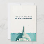 Sharktastic Zwembad Feestje Kaart (Achterkant)
