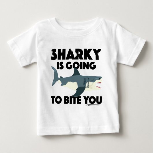 Sharky gaat bijten je ontwerp - Baby Fine Jer (Voorkant)