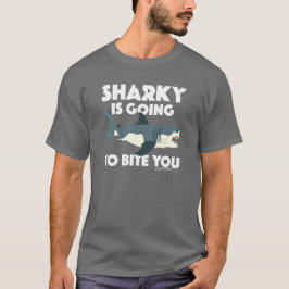 Sharky gaat bijten je ontwerp - Basic Dark T- T-shirt