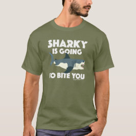 Sharky gaat bijten je ontwerp - Basic Dark T- T-shirt