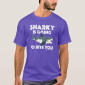 Sharky gaat bijten je ontwerp - Basic Dark T- T-shirt (Voorkant)