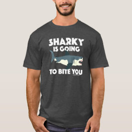 Sharky gaat bijten je ontwerp - Basic Dark T- T-shirt