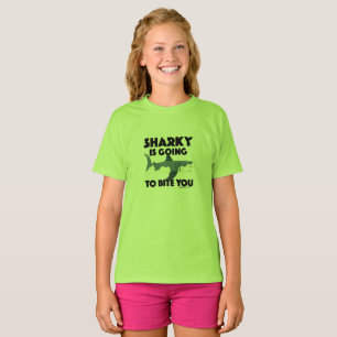 Sharky gaat bijten je ontwerp - Girls' Basic T-shirt