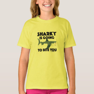 Sharky gaat bijten je ontwerp - Girls' Basic T-shirt