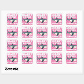 Sharky gaat bijten u ontwerp - Square Button Vierkante Sticker (Vel)