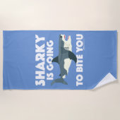 Sharky gaat bijten u ontwerp - strand handdoek (Voorkant)