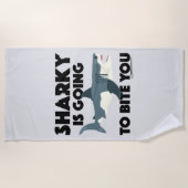 Sharky gaat bijten u ontwerp - strand handdoek (Voorkant)