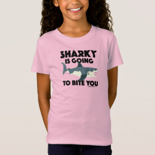 Sharky gaat je bijten ontwerp - Dames Fijn T-shirt