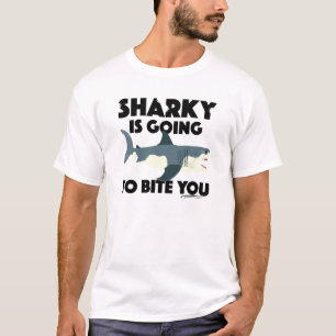 Sharky gaat je ontwerp bijten - Mannen Basic T-shirt