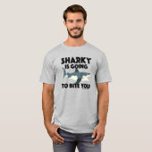 Sharky gaat je ontwerp bijten - Mannen Basic T-shirt (Voorkant volledig)