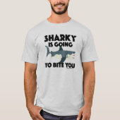 Sharky gaat je ontwerp bijten - Mannen Basic T-shirt (Voorkant)