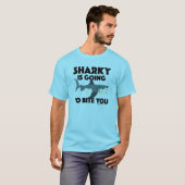 Sharky gaat je ontwerp bijten - Mannen Basic T-shirt (Voorkant volledig)