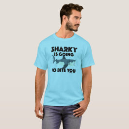 Sharky gaat je ontwerp bijten - Mannen Basic T-shirt