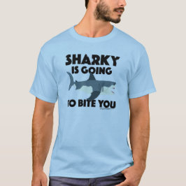 Sharky gaat je ontwerp bijten - Mannen Basic T-shirt