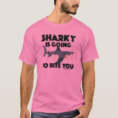 Sharky gaat je ontwerp bijten - Mannen Basic T-shirt (Voorkant)