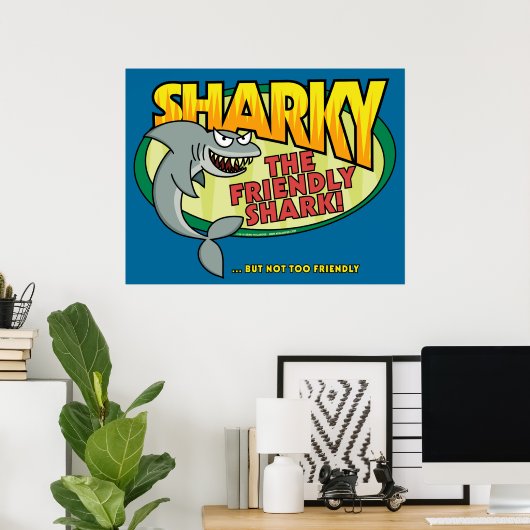 Sharky Poster (Thuiskantoor)