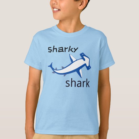 Sharky Shark zomer peuter T-shirt (Voorkant)