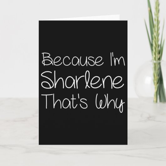 Sharlene Funny Personalized Birthday Women Name Gi Kaart (Voorkant)