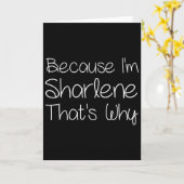Sharlene Funny Personalized Birthday Women Name Gi Kaart (Gele Bloem)