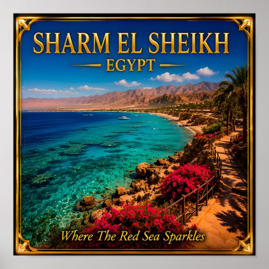 Sharm El Sheikh Egypte Rode Zee Poster (Voorkant)