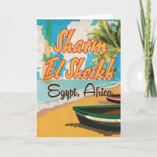 Sharm El Sheikh - Egypte vintage reisposter Feestdagen Kaart