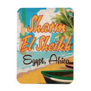 Sharm El Sheikh - Egypte vintage reisposter Magneet