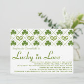 Sharmock en Hearts Bridal Shower Invitations Kaart (Staand voorkant)