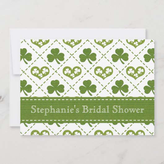 Sharmock en Hearts Bridal Shower Invitations Kaart (Achterkant)