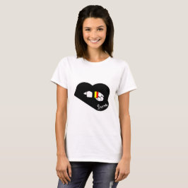 Sharnia's Lips Belgium T-Shirt (zwarte lips)