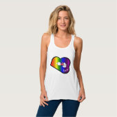 Sharnia's Lips UK Vest (regenbooglampen) Tanktop (Volledige Voorkant)