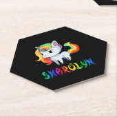 Sharolyn Unicorn Kartonnen Onderzetters (Schuin)