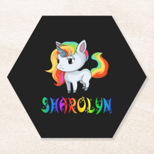 Sharolyn Unicorn Kartonnen Onderzetters