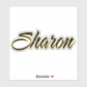 Sharon black gold Lettering Aufkleber Sticker (Vel)