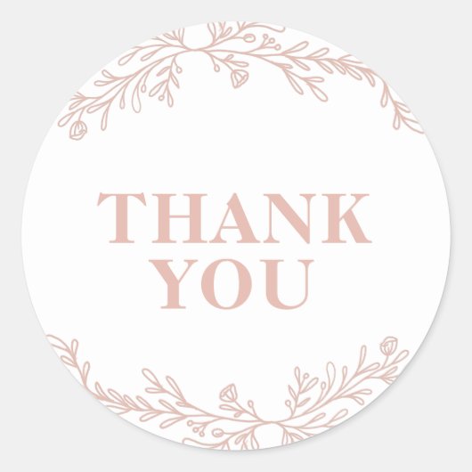 Sharon Classic Modern Elegant Floral Label Sticker (Voorkant)