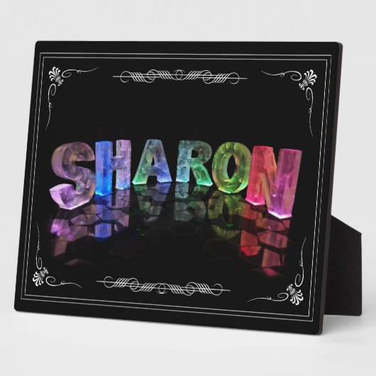 Sharon - de naam Sharon in 3D lichten (foto Fotoplaat (Zijkant)