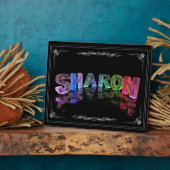 Sharon - de naam Sharon in 3D lichten (foto Fotoplaat (Zijkant)