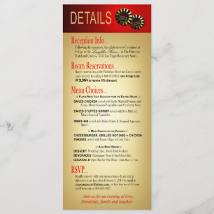 Sharon & Demetrius Details Las Vegas Deluxe Red Kaart