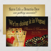 Sharon & Demetrius Las Vegas Opslaan van de Datum Save The Date (Voorkant / Achterkant)