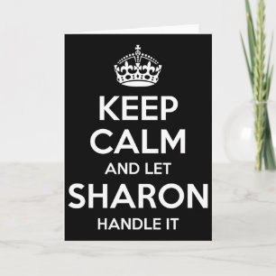 Sharon Keep Calm Persoonlijke Naam Grappige Verjaa Kaart