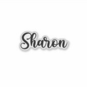 Sharon Naam - Handgeschreven kalligrafie Sticker (Voorkant)