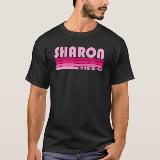Sharon Name Personalized Retro 80s 90s Bir T-shirt (Voorkant)