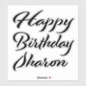 Sharon Name Vorname black Sticker Geburtstag (Vel)