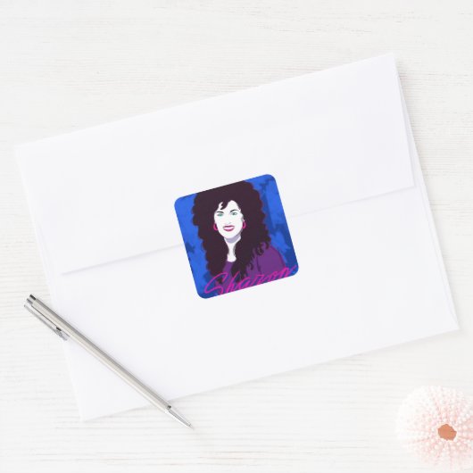 Sharon Sticker Afbeelding en naam (Envelop)
