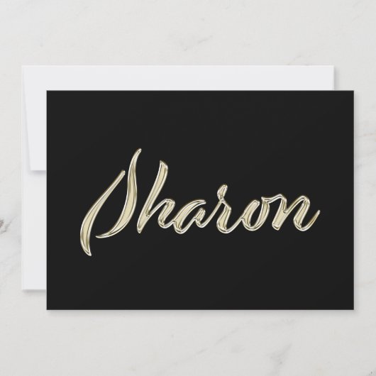 Sharon white gold Handwriting Karte Kaart (Voorkant)