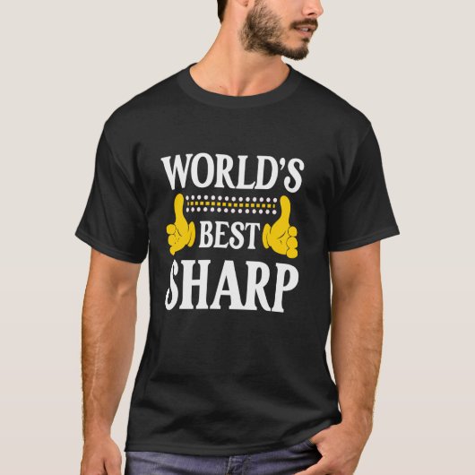 Sharp Achternaam Funny Team Familie Achternaam Wor T-shirt (Voorkant)