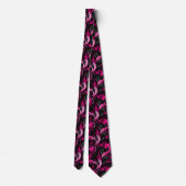 Sharp and Stylish Black and Pink Tie for Men Stropdas (Achterkant)